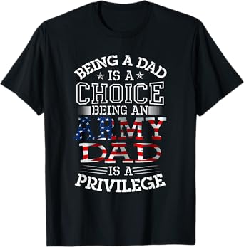 Cool Military Proud US Army Dad Privilege T-Shirt