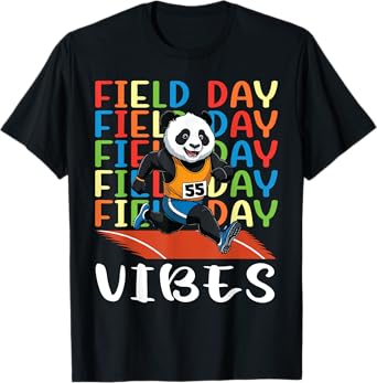 Field Day Field Day Field Day Vibes Running Panda Athlete T-Shirt
