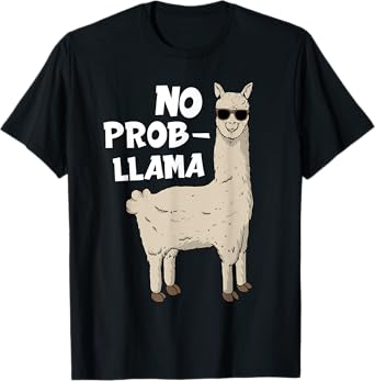 Funny Llama Design For Men Women Kids Llama Alpaca Animal T-Shirt