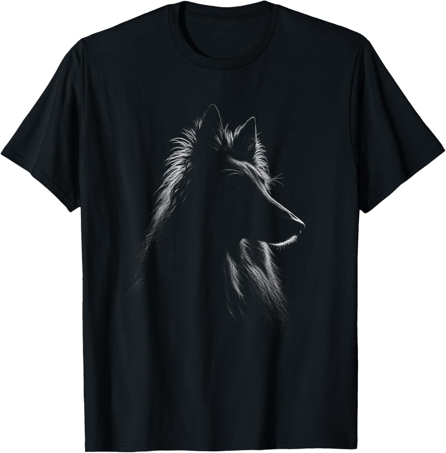 Belgian Tervuren Dog Face Art Design T-Shirt