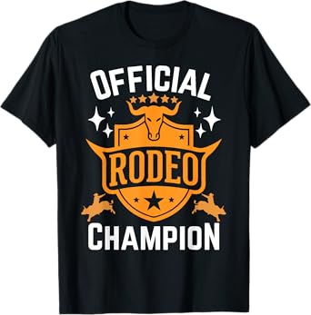 Rodeo Champion Rider Crew Western Cowboy Horses Bulls Rodeo T-Shirt