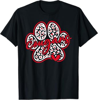 Vintage Cougars School Sports Team Spirit Back To School T-Shirt