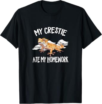 Kids Crestie Ate My Homework Pet Crested Gecko Lover T-Shirt