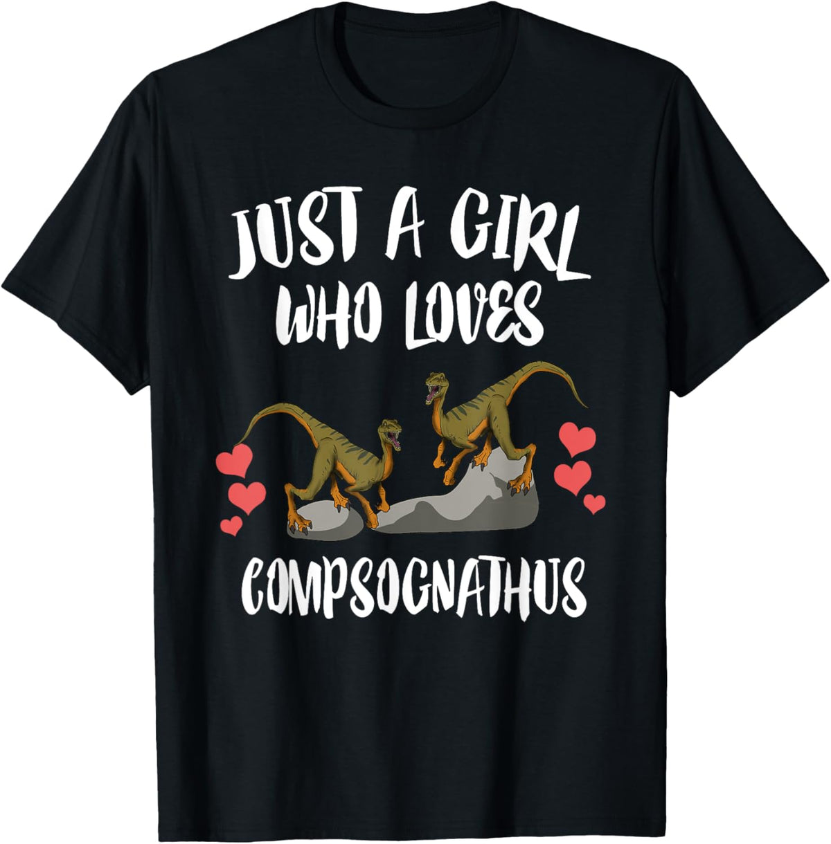 Just A Girl Who Loves Compsognathus Dinosaur T-Shirt