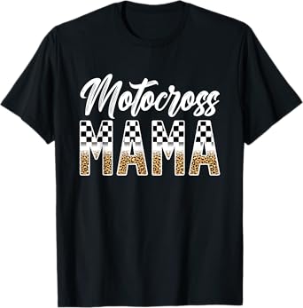 Motocross Mama Leopard Motocross Rider Mom Moto Mom T-Shirt