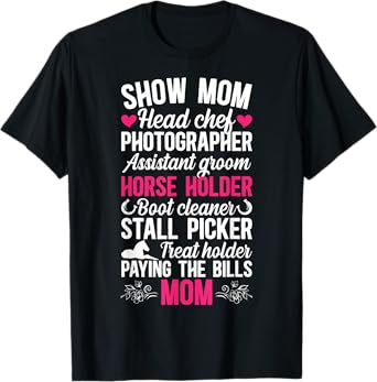 Horse Show Mom Definition Equestrian Mother T-Shirt