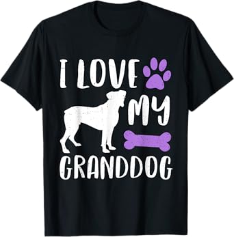 I Love My Boxer Granddog Shirt Dog Grandma Grandpa T-Shirt for Men Women Girls Kids