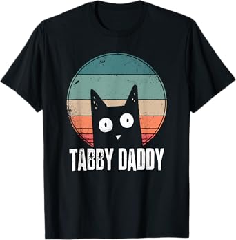 Tabby Daddy Cat Daddy Orange Kitty Vintage Retro 2021 T-Shirt