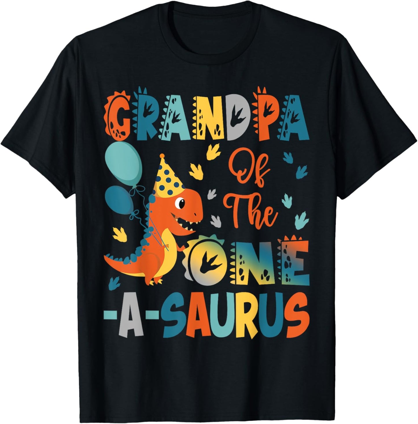 Grandpa Of The One-A-Saurus 2Nd Birthday Dinosaur Party T-Shirt