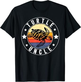 Turtle Uncle Retro Turtle Owner Turtle Lover T-Shirt