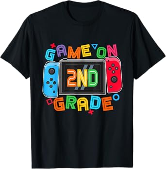 Game On 2nd Grade Gamer Boys Kids Back To School First Day T-Shirt
