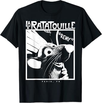 Disney Pixar Ratatouille Chef Remy Faded Silhouette Poster T-Shirt