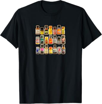 Poppers Bottles Vintage Gay Rush Jungle Juice Amyl Inhaler T-Shirt