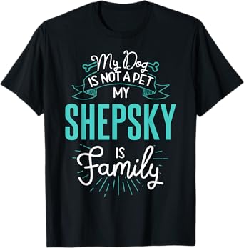 Cute Shepsky Shirt Family Dog Gift for Women Men T-Shirt