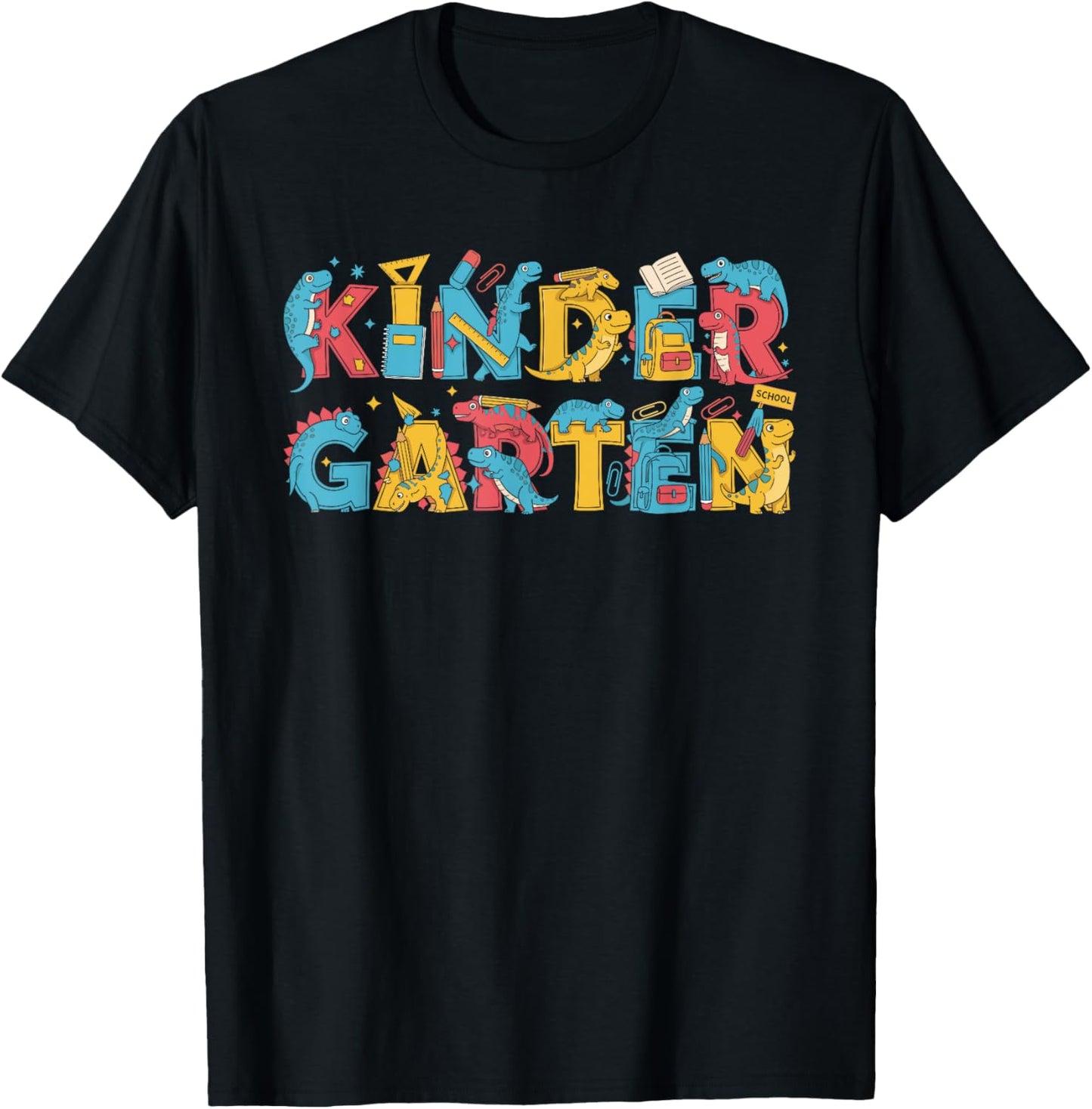 Funny T Rex Kindergarten Back to School Kids Boys Girls T-Shirt
