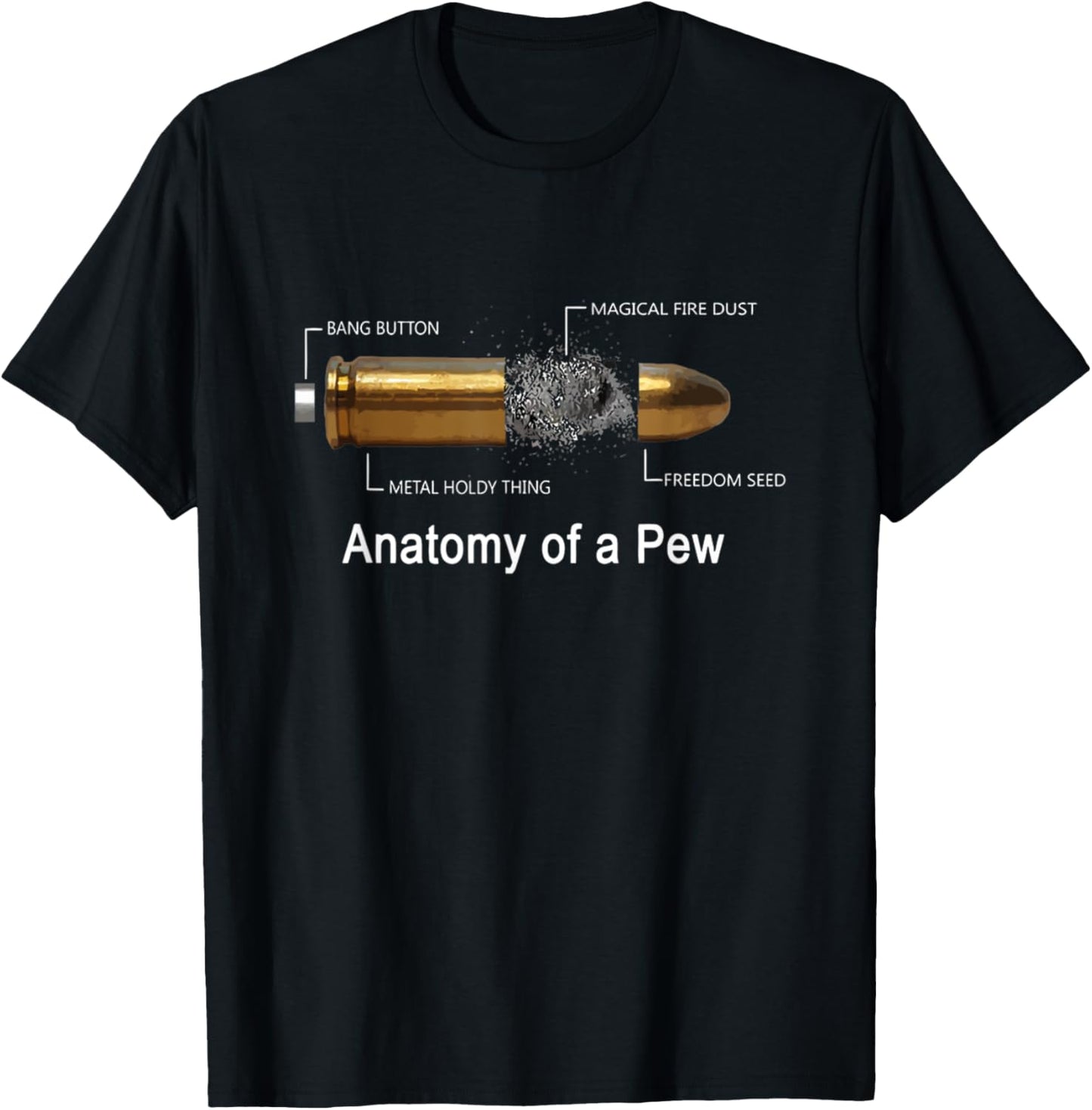 Anatomy Of A Pew Labeled T-Shirt