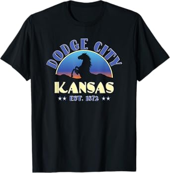 Dodge City Kansas KS Wild Horse T-Shirt