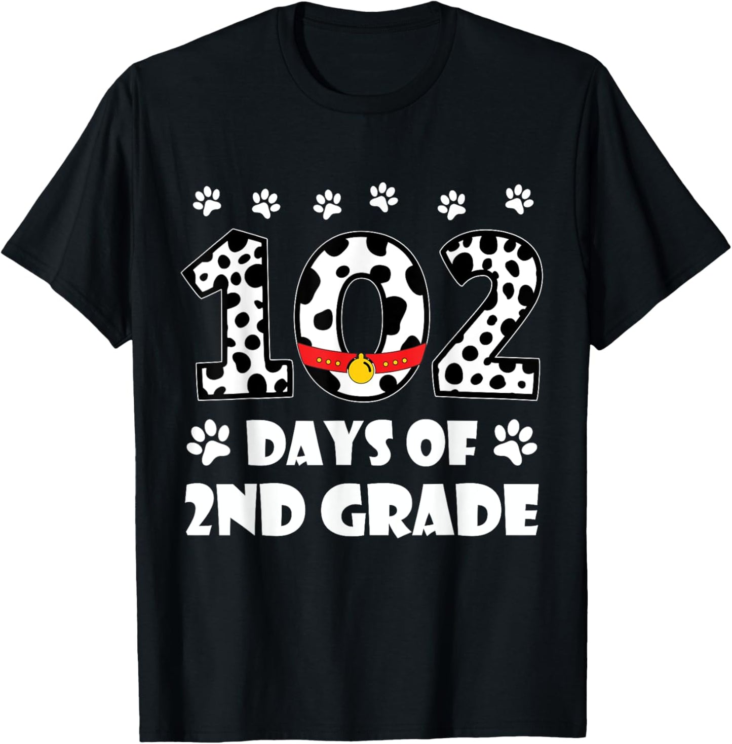 102 Day Of 2nd Grade Dalmatian Dog 100 Days Smarter Student T-Shirt