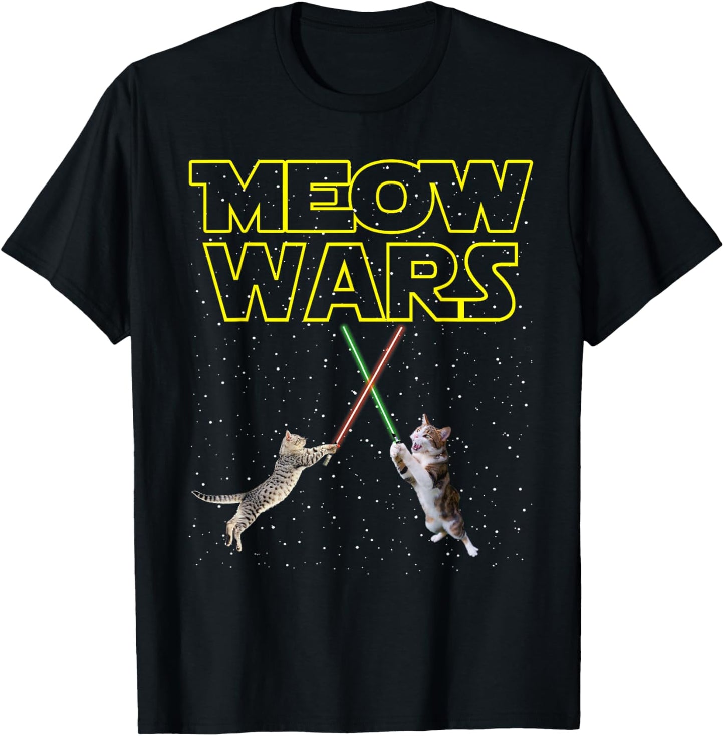 Meow Wars Cat T-Shirt - Funny Gifts For Cats Lovers