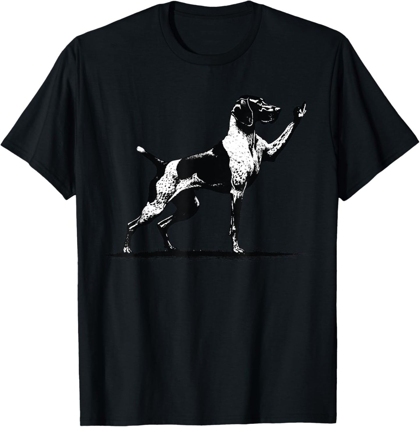 Rude Pointer Dog German Shorthair Dog Midle Finger Hand T-Shirt