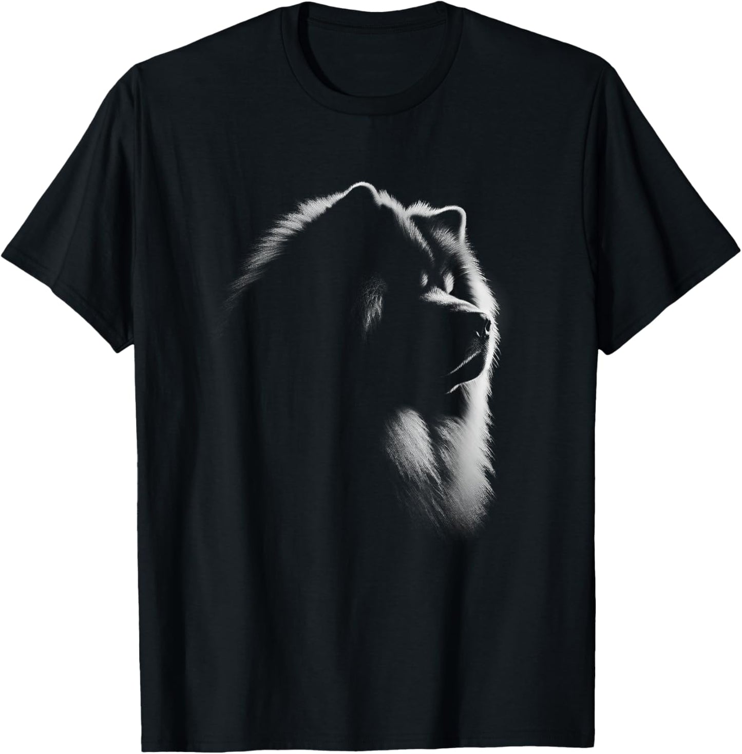 Chow Chow Dog Face Art Design T-Shirt
