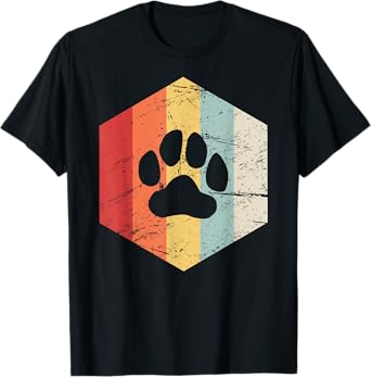 Retro Vintage Paw Print Furry T-Shirt T-Shirt
