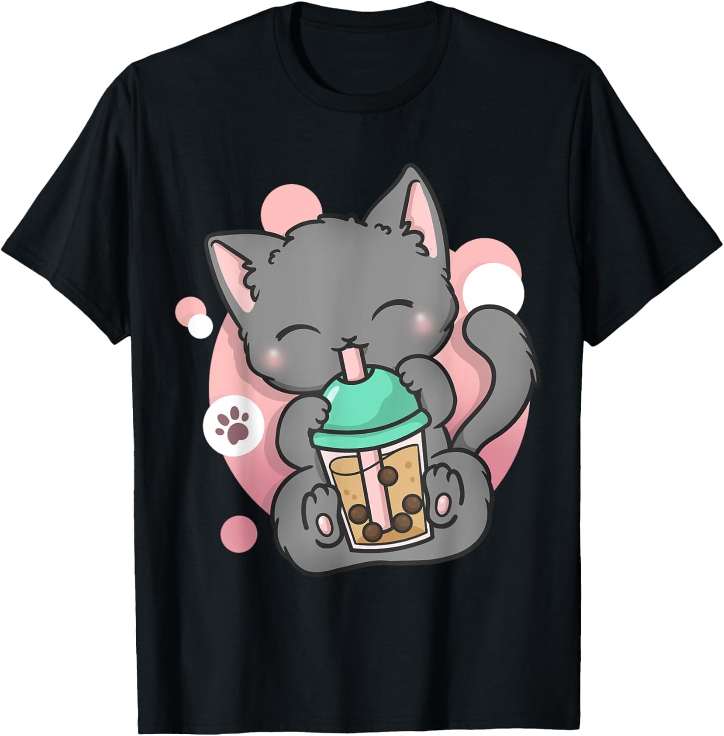 Cat Boba Tea Bubble Tea Anime Kawaii Neko T-Shirt