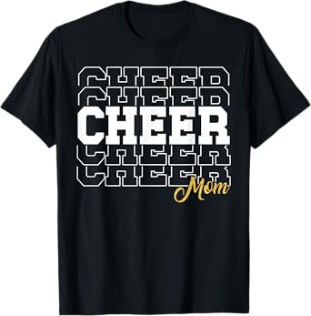 Cheer Mom Biggest Fan Cheerleader Girls Women Cheerleading T-Shirt
