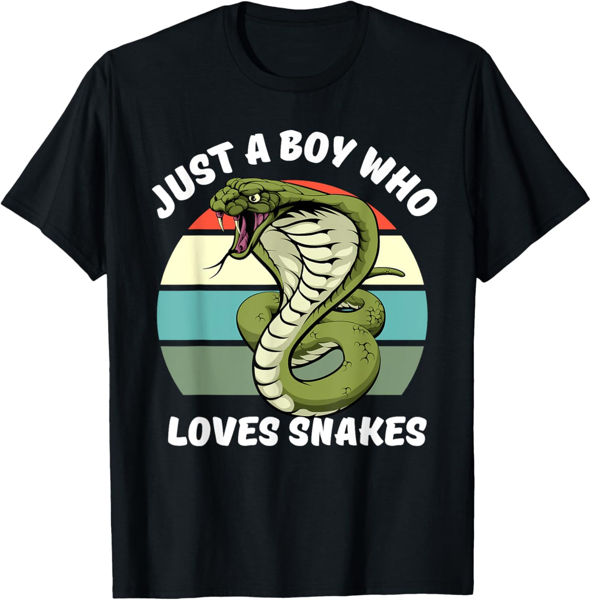 Just A Boy Who Loves Snakes Reptile Cobra Kids Toddler Baby T-Shirt