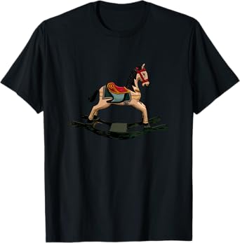 Rocking Horse Wooden Toy Swing Vintage Design T-Shirt