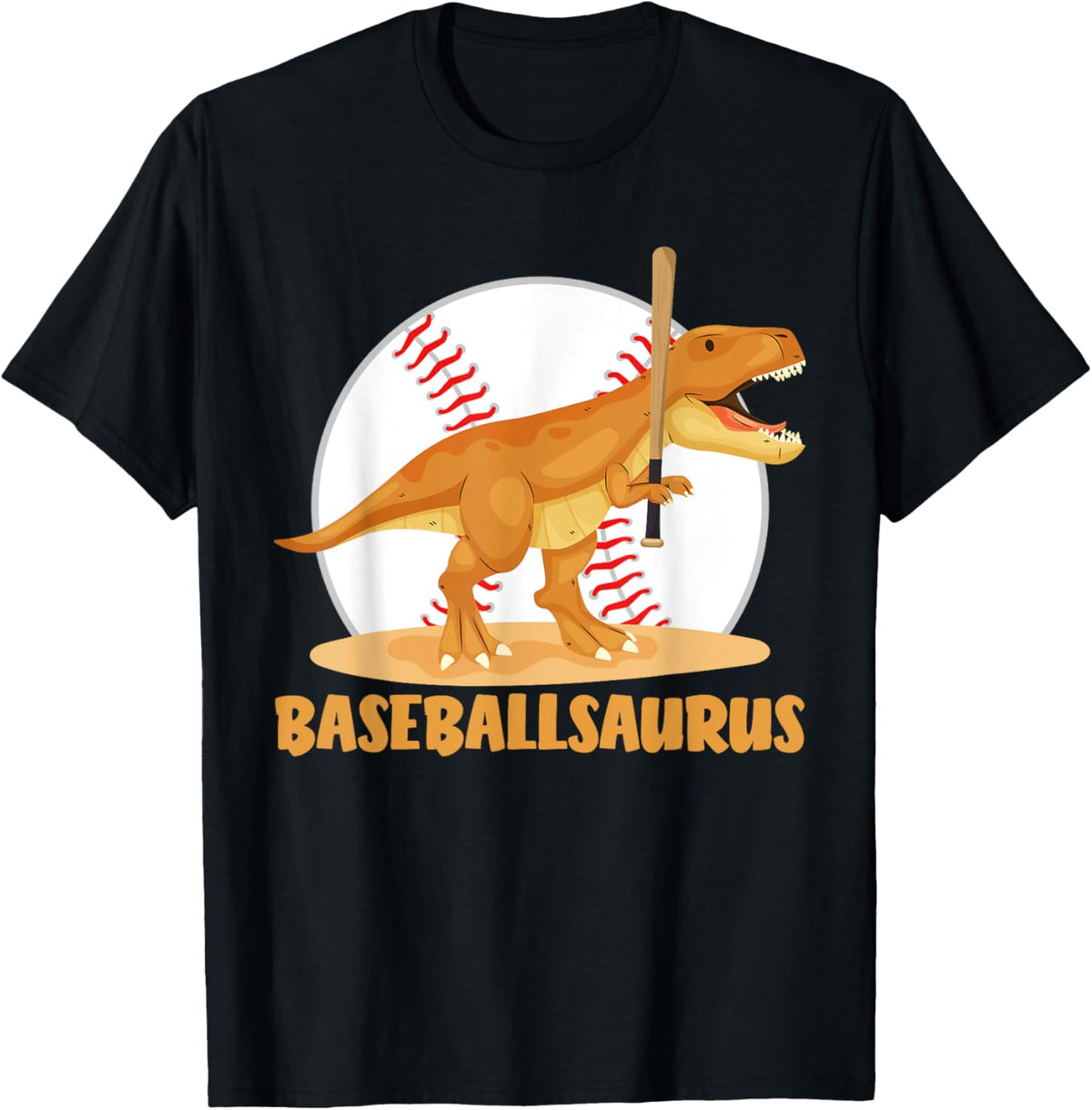 Baseball playing Trex Funny Dino Sport T-Shirt