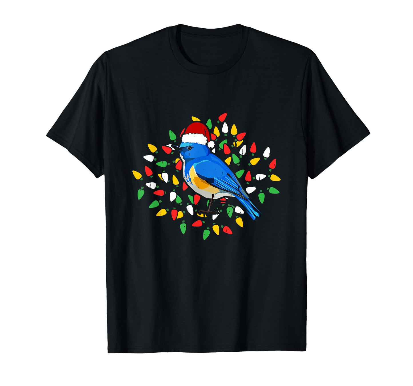 Holiday Xmas Santa Hat Himalayan Bluetail Bird Christmas T-Shirt