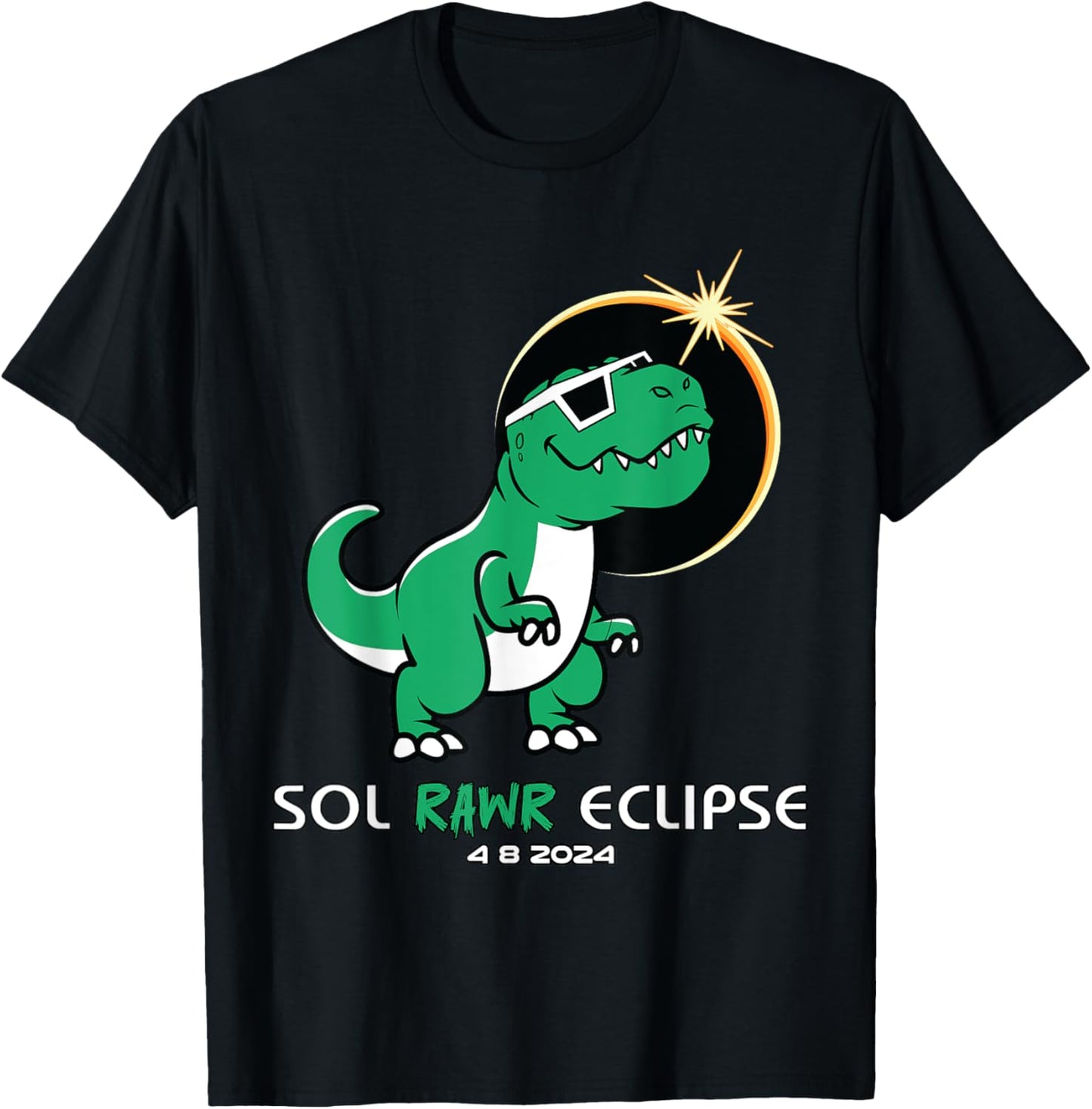 Dinosaur Solar Eclipse 2024 Total Eclipse Souvenir Sol Rawr T-Shirt