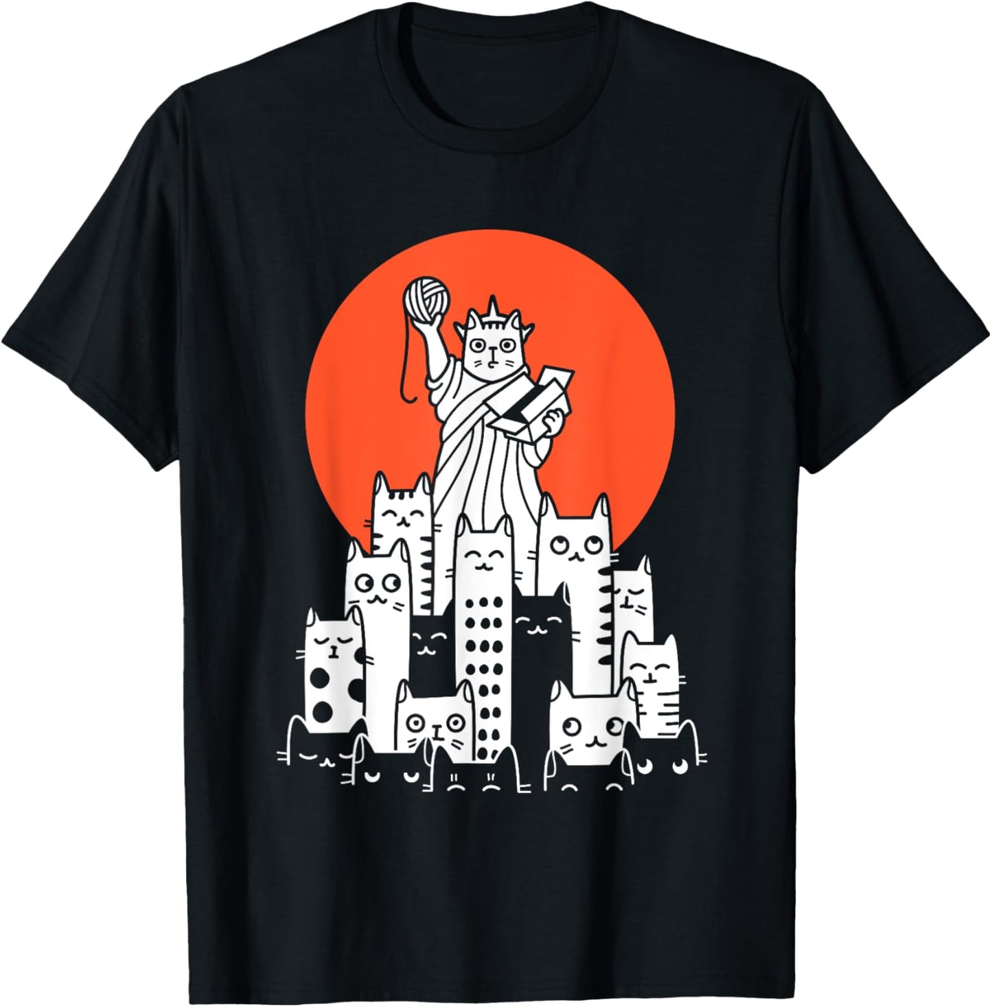 Cat in New York, NYC, America, USA, Patriot, Manhattan T-Shirt