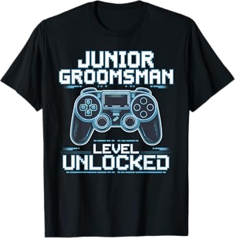 Junior Groomsman Level Unlocked Wedding Party Groomsmen T-Shirt