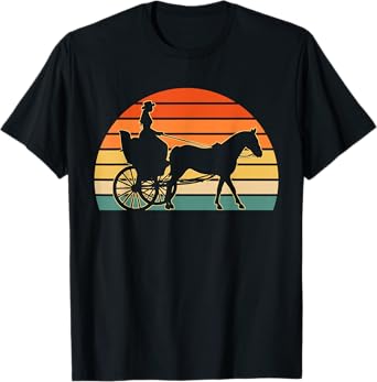 Horse Carriage Driving Women Horse Riding Cowgirl T-Shirt