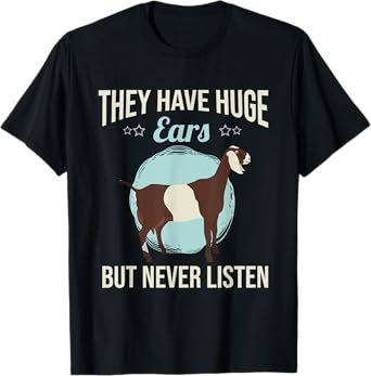 Nubian Goat Garmer Goat Lover Stuffed Animal Nubian Goat T-Shirt