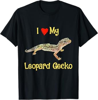I love my Leopard gecko, Girls boys Adults gift Tee T-Shirt