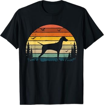 Vizsla Vintage Retro Mom Dad Dog Pet Lover T-Shirt
