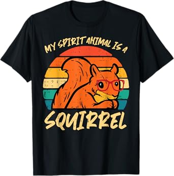 My Spirit Animal Is Squirrel Retro Rodent Pet Women Men Kids T-Shirt