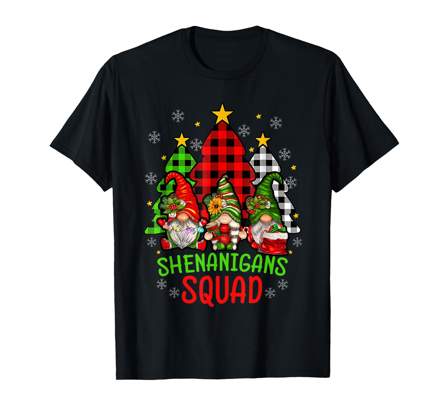 Shenanigans Squad Christmas Gnomes Matching Family Gnome T-Shirt