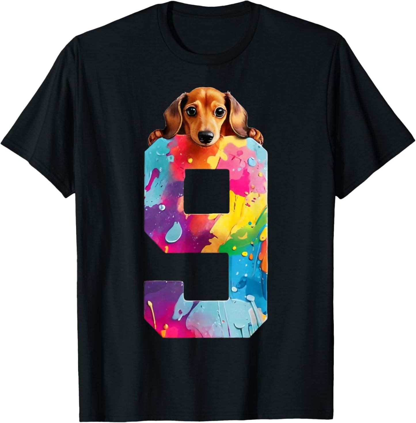 Dog 9 Years Dachshund 9th Birthday T-Shirt