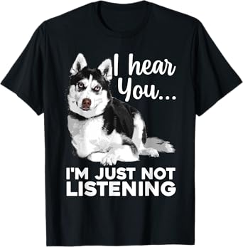 Funny Husky Dog Art For Men Women Kids Siberian Husky Lover T-Shirt
