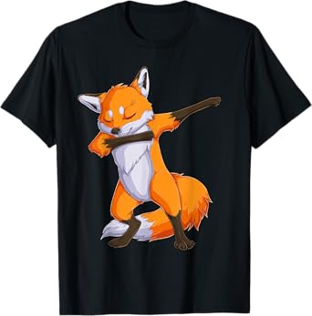 Fox Dabbing Fox Funny Animal Foxes Lover Boys Girls Kids Men T-Shirt