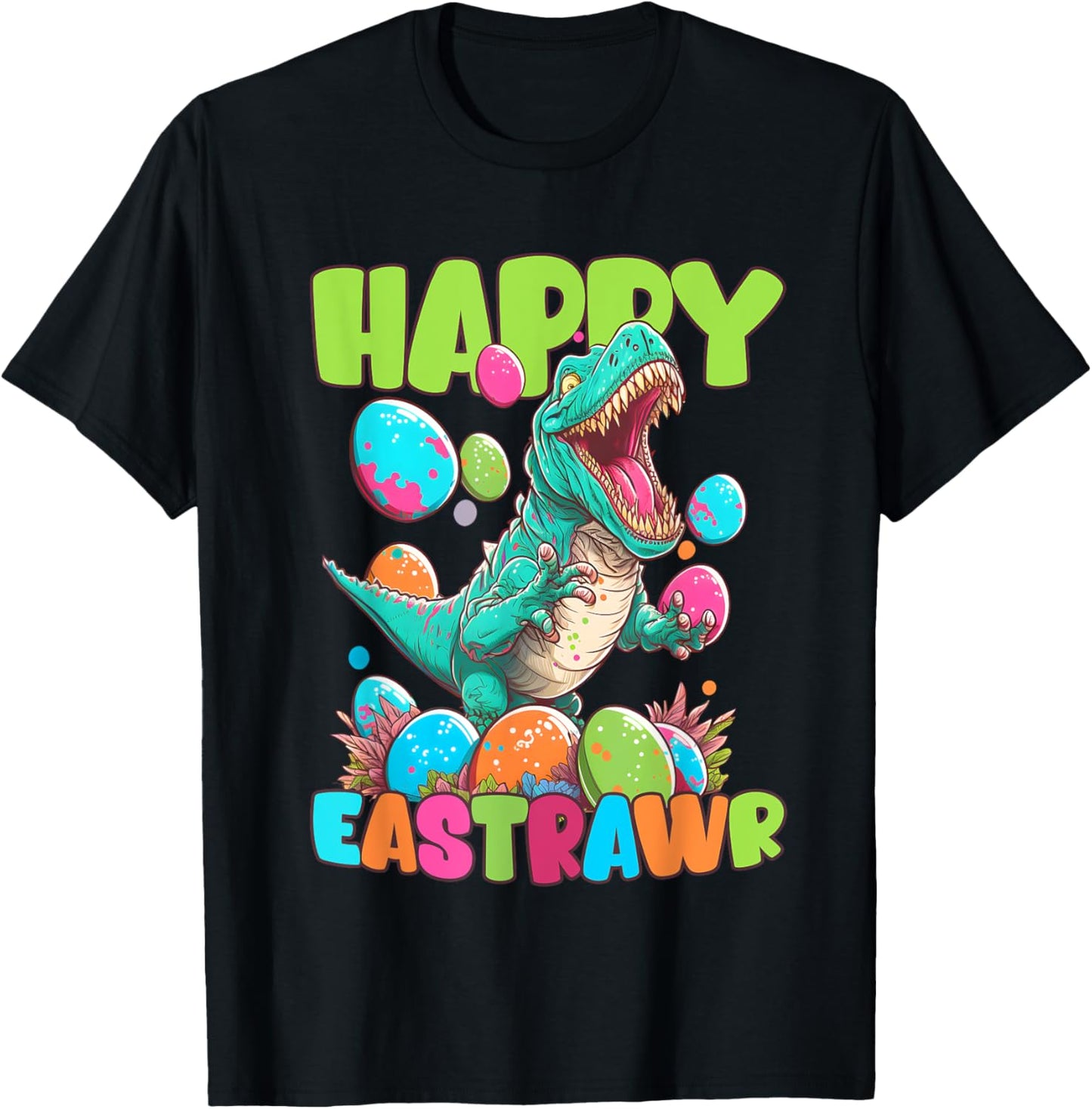 Happy Eastrawr Toddler Boya Kids T-Rex Easter Dinosaur T-Shirt