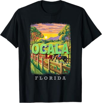 Ocala Florida FL Horse Country Bliss SD634 T-Shirt