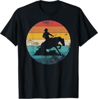 Womens Western Rider Reining Quarter Horse Sliding Stop T-Shirt