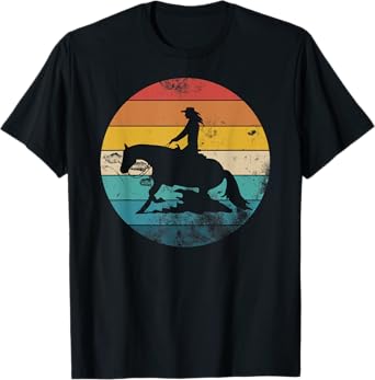 Western Rider Reining Quarter Horse Sliding Stop T-Shirt