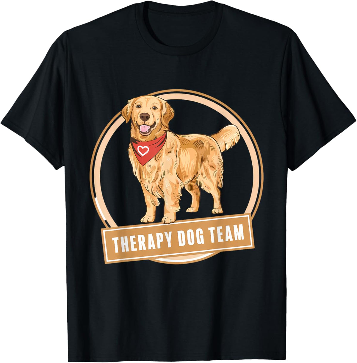 Therapy Dog Team T-Shirt, Small, Black