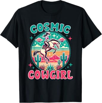Cosmic Cowgirl Outfit Space Costume Galactic Western Riding T-Shirt